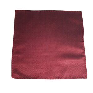 Maroon Solid Silk Handkerchief Pocket Square 10x10 Inches Formal Accessory Prom